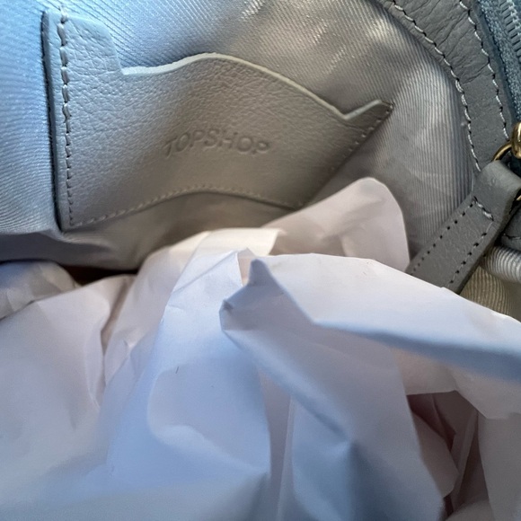 SOLD!! Topshop Gray/Blue Fringe Shoulder Bag - Picture 5 of 5